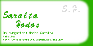 sarolta hodos business card